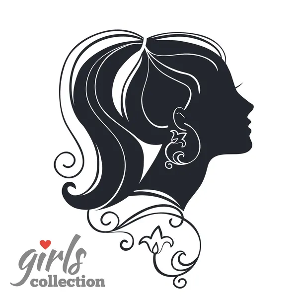 Belle silhouette femme — Image vectorielle
