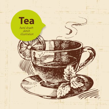 çay antika arka plan