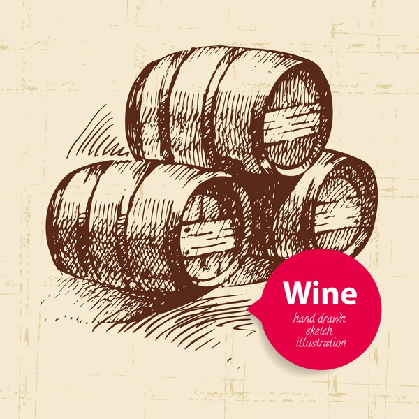 ワインのヴィンテージ背景バナー — ストックベクタ