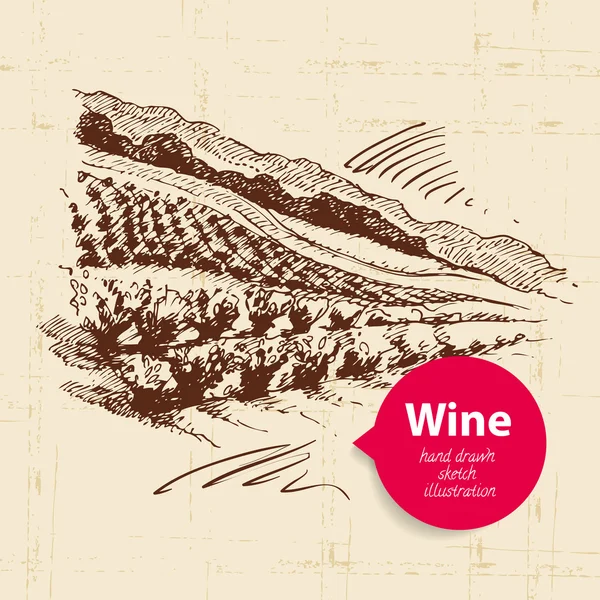 ワインのヴィンテージ背景バナー — ストックベクタ