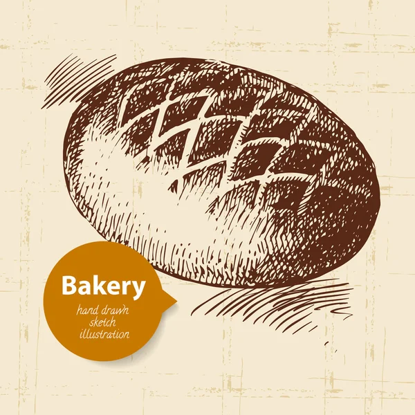 Bakery croquis fond . — Image vectorielle