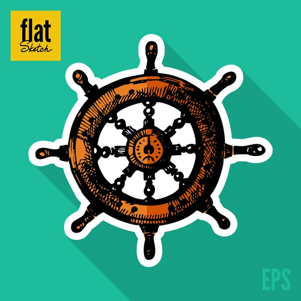 Ship wheel — Stock Vector