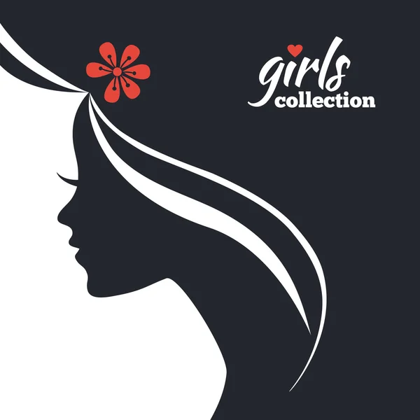 Silhouette femme — Image vectorielle