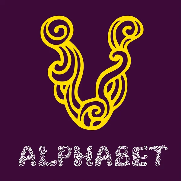 Alphabet. Letter V — Stock Vector