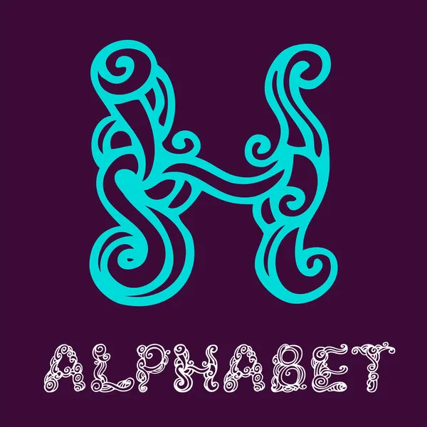 Alphabet. Letter H — Stock Vector