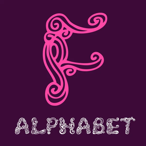 Alphabet. Letter F — Stock Vector