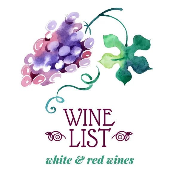 Liste des vins. — Image vectorielle