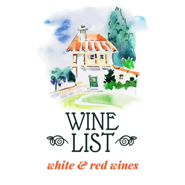 Wine list. — Stock Vector