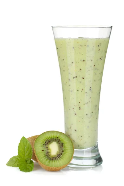 Kiwi milk smoothie with mint — Stock Photo, Image