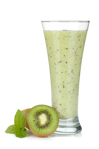 Kiwi mjölk smoothie med mynta — Stockfoto