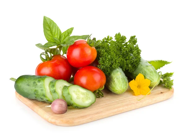 Ripe vegetables and herbs — Stock Photo, Image