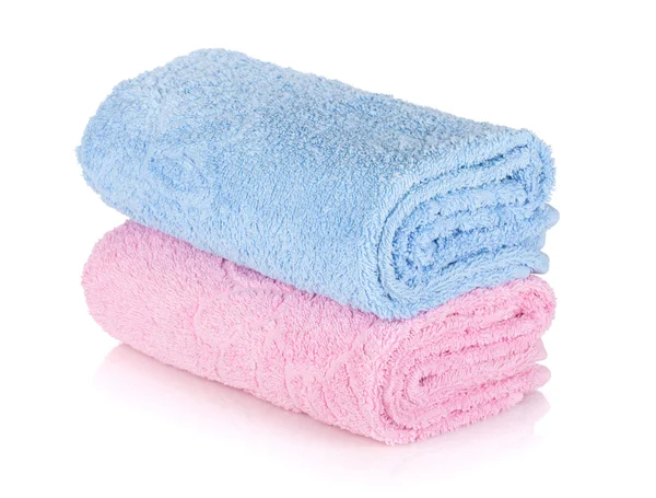 Blue and pink towels — Stock Photo, Image