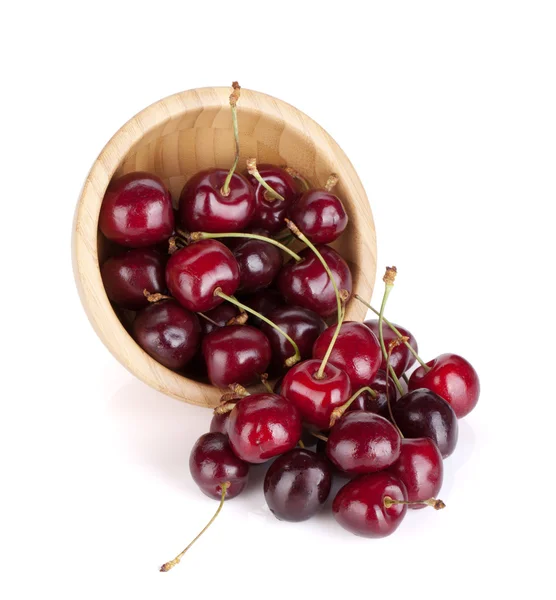 Spilled ripe cherries — Stock Photo, Image