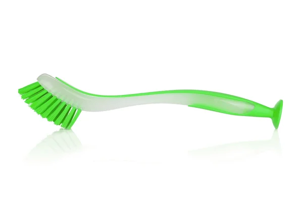 Green cleaning brush — Stock Photo, Image