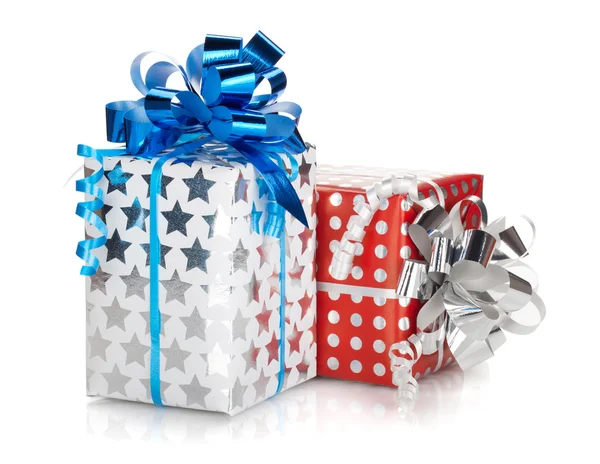 Two christmas gift boxes — Stock Photo, Image