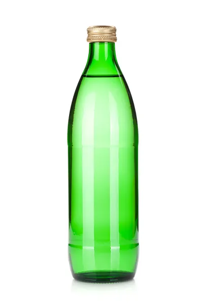 Glass bottle of sparkling water — Stock Photo, Image