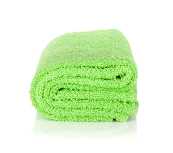 Green bath towel — Stock Photo, Image