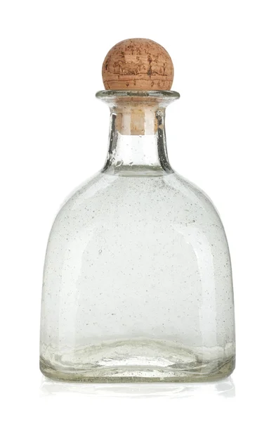 Láhev stříbrná tequila — Stock fotografie