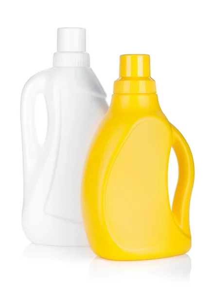 Plastic bottles of cleaning products — Stock Photo, Image