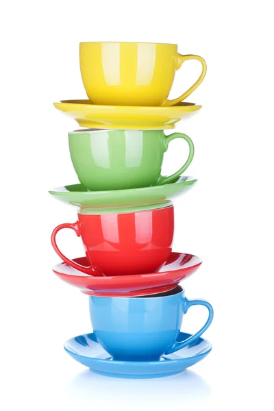 Set di tazze colorate — Foto Stock