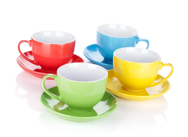 Набір барвистих чашок — стокове фото