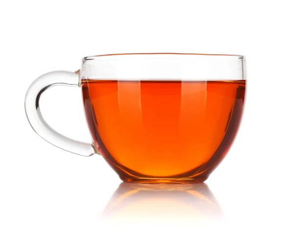 Glass cup of black tea — Stock Photo, Image