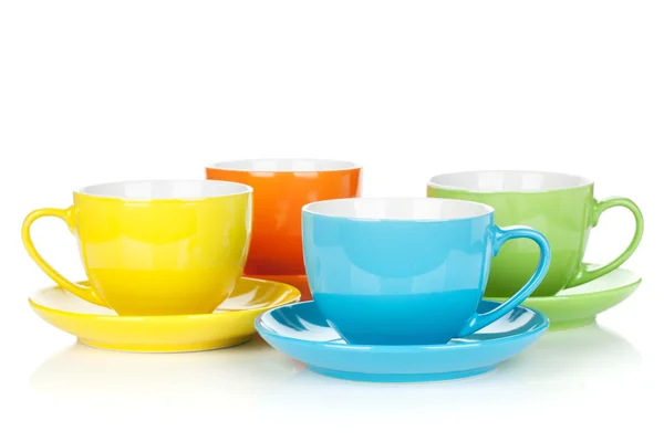 Набор красочных чашек — стоковое фото