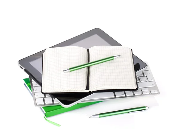 Office supplies and computer devices — Stock Photo, Image
