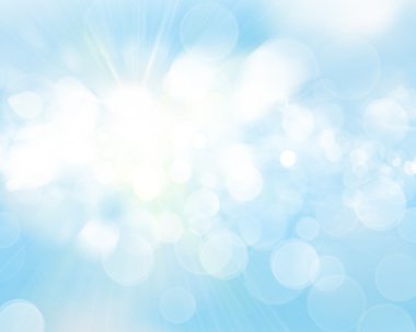 güneşli gökyüzü bokeh arka plan bulanık.