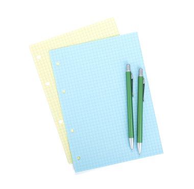 boş notepapers, kalemi ve kalem