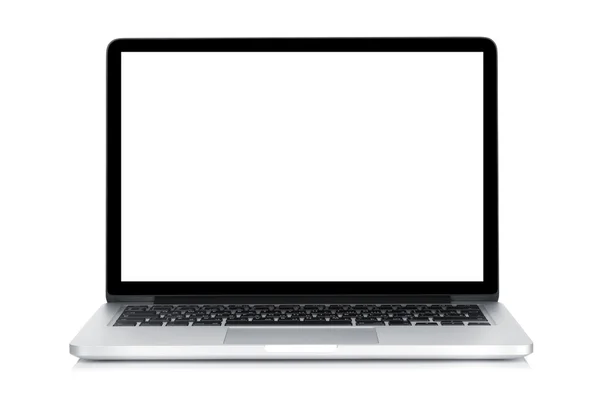 Laptop mit leerem Bildschirm — Stockfoto