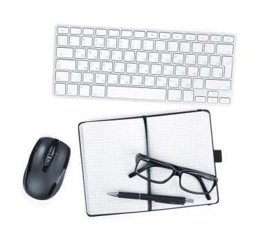 Office supplies, glasses and peripheral devicess