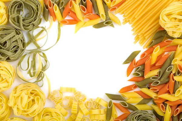 Overhead Italian pasta background — Stock Photo, Image