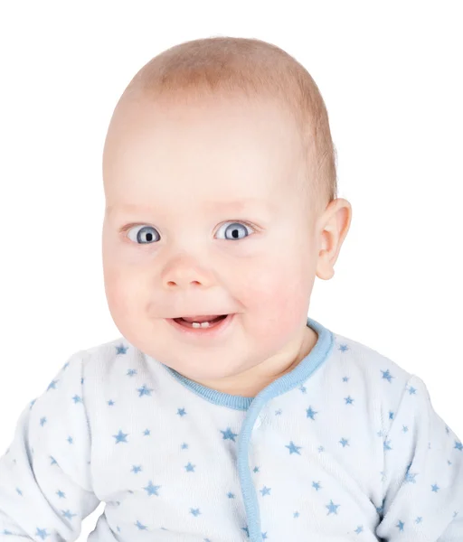 Leuke glimlachende babyjongen — Stockfoto