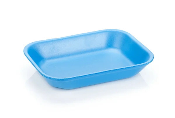 Blue empty food tray — Stock Photo, Image