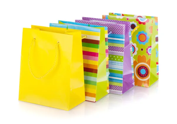 Renkli hediye çantaları — Stok fotoğraf