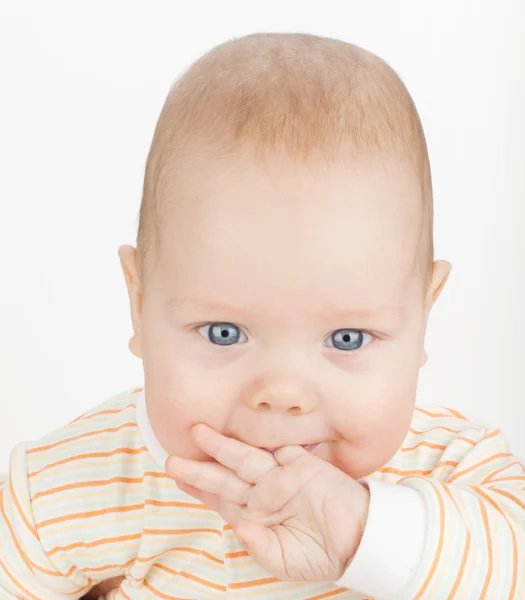 Zbliżenie portret cute baby — Zdjęcie stockowe