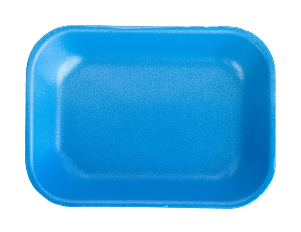 Blue empty food tray — Stock Photo, Image