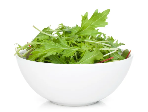 Čerstvý zelený salát v misce — Stock fotografie