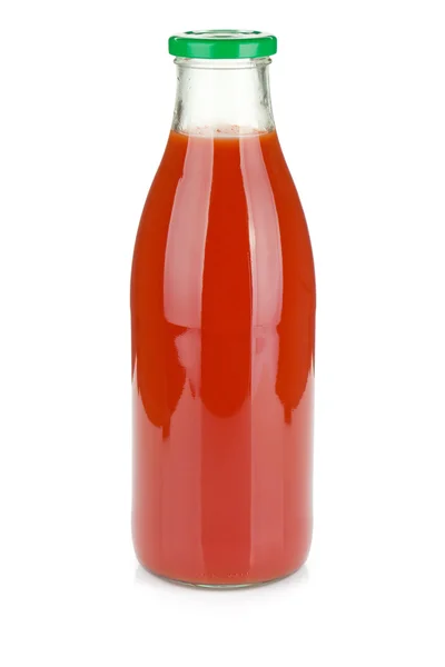 Garrafa de suco de tomate — Fotografia de Stock