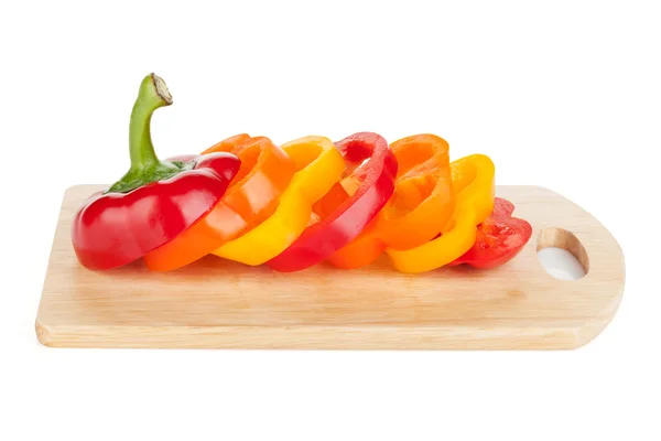 Sliced colorful bell pepper — Stock Photo, Image