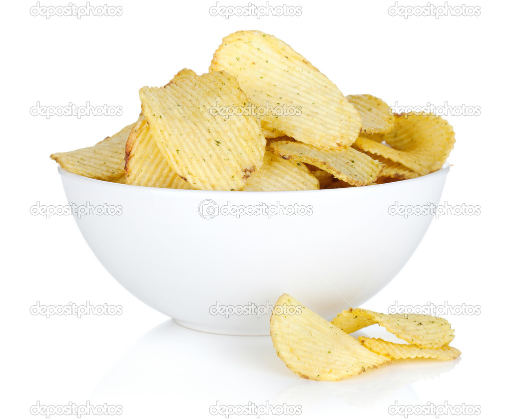 Potato chips in bowl