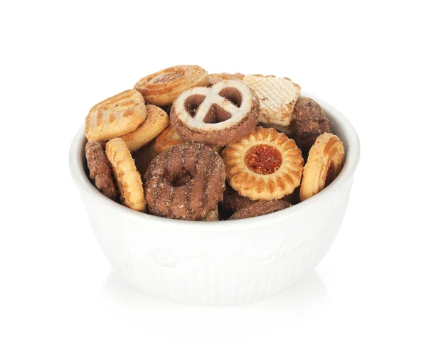 Verschillende cookies in kom — Stockfoto