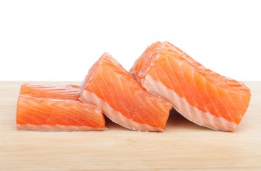 Three pieces of salmon clipart