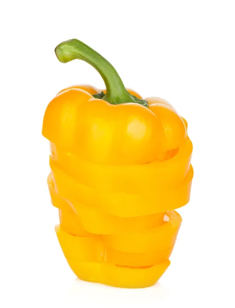 Nakrájené zralé žluté papriky — Stock fotografie