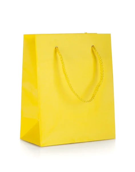 Yellow gift bag — Stock Photo, Image