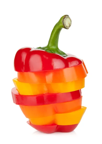 Plátky barevné papriky — Stock fotografie
