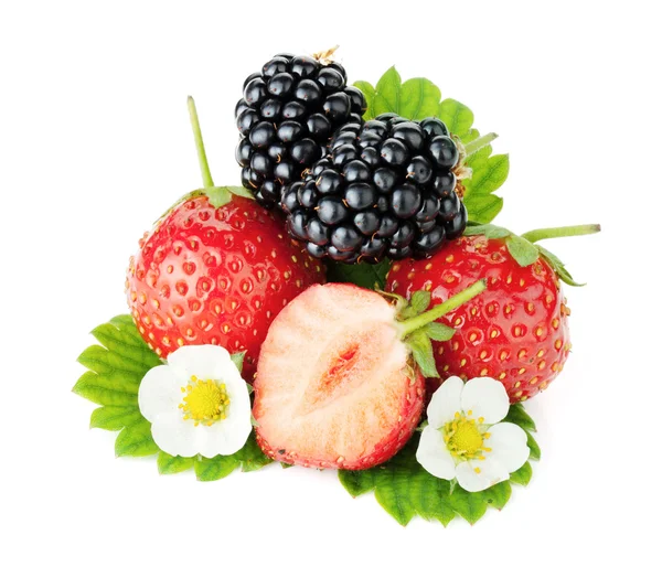 イチゴとブラックベリーの果実 — ストック写真