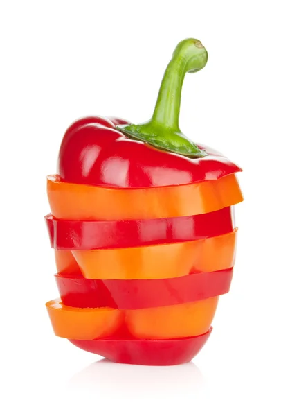 Skivad färgglada paprika — Stockfoto