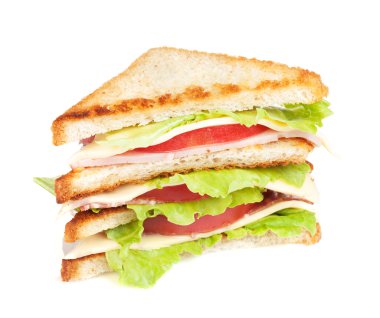 et ve sebze ile tost sandwich
